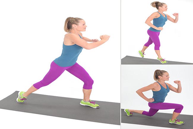 लंज जंप्स (Lunge Jumps)