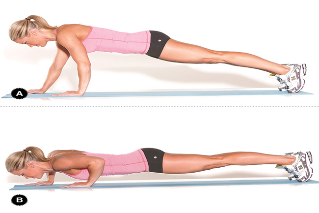 स्टैगर्ड पुश-अप्स (Staggered push-ups)