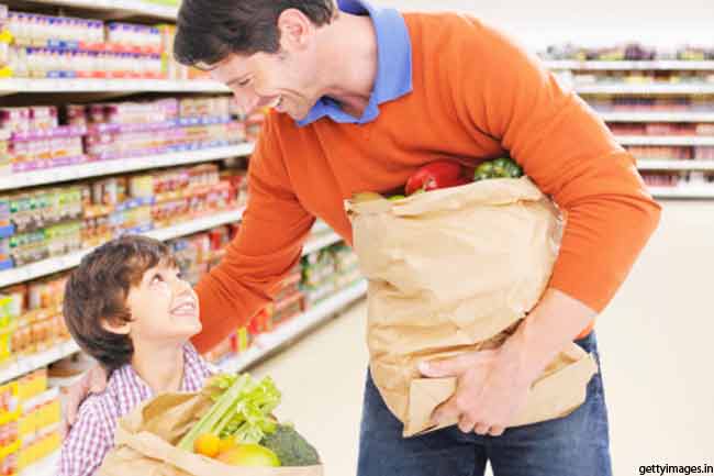 Involve children in shopping