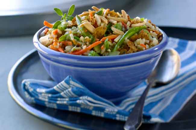 Fruit, veggies and brown rice