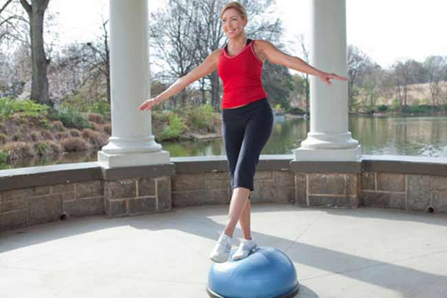 Clock on a BOSU Ball