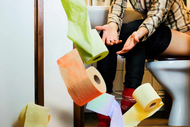 Step 6: Use toilet paper to handle the door