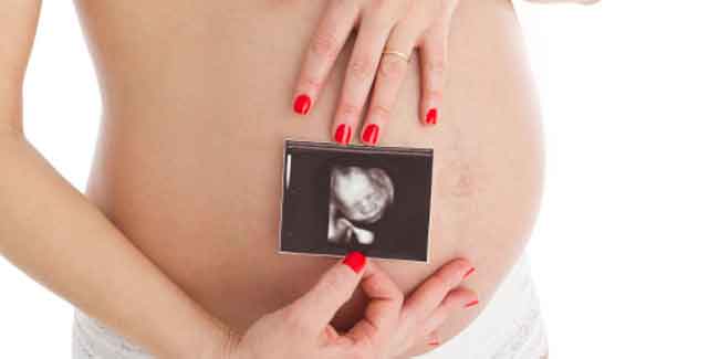 Different positions of a baby in the womb