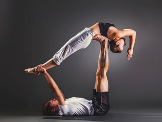 couples yoga moves