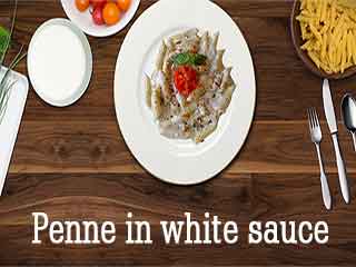 Penne in white sauce