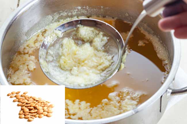 मसूर की दाल और घी