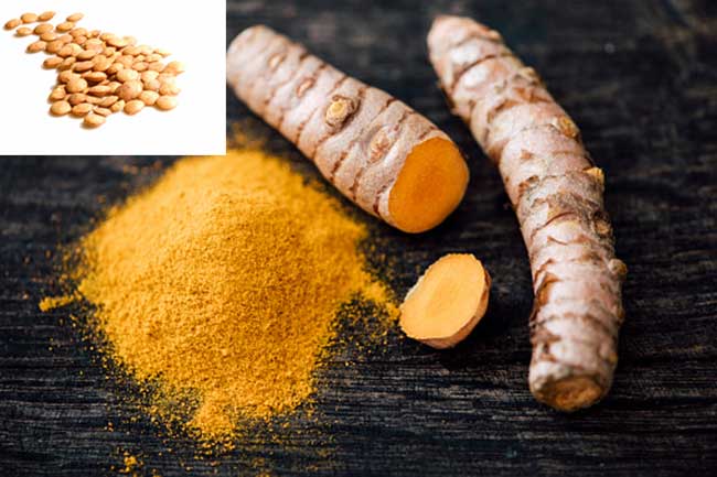 मसूर की दाल और हल्दी