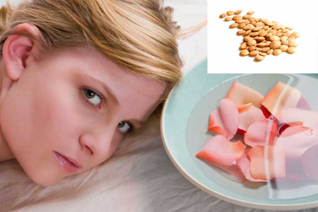 मसूर दाल और गुलाबजल