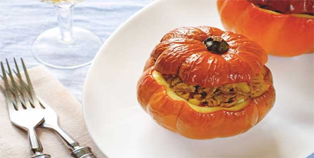 बेक्ड स्टफ्ड पम्पकिन Baked Stuffed Pumpkins in Hindi