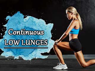  Continuous low lunges