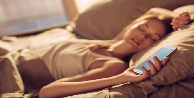 Sleeping with mobile