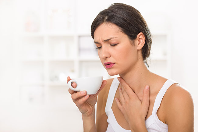 Discomfort while swallowing
