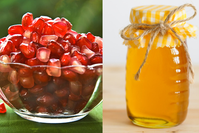 Pomegranate and honey facemask