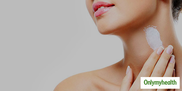 applying skin cream