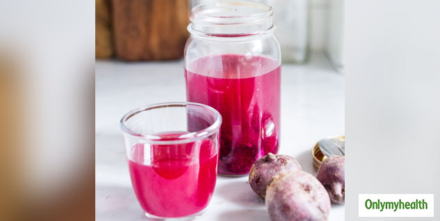 Detox water beet root and lemon