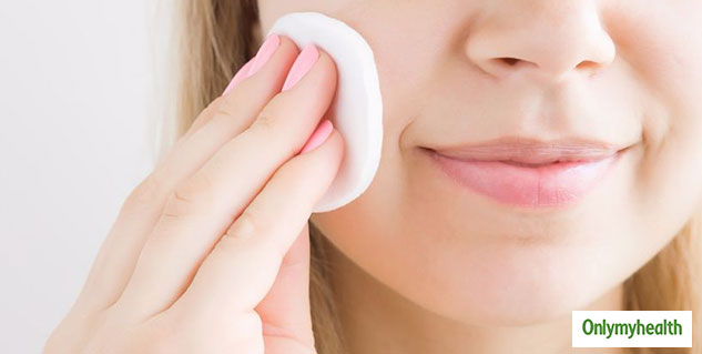 applying skin toner