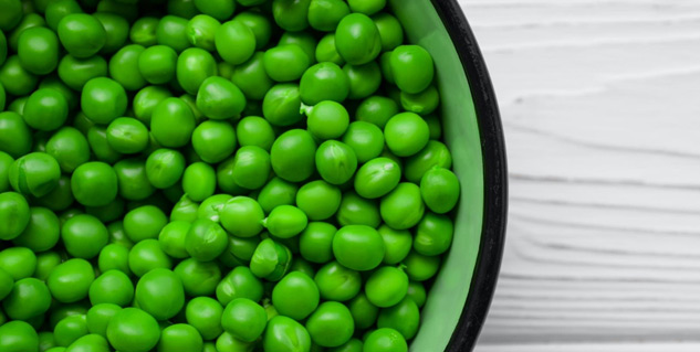 Green peas are rich in protein