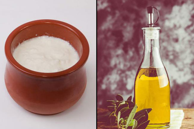 दही, सरसों का तेल और मेंथी (Yogurt, Mustard Oil and Fenugreek)