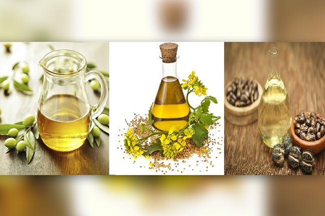 सरसों, जैतून और अरंडी का तेल (Mustard Oil, Olive and Castor Oil)