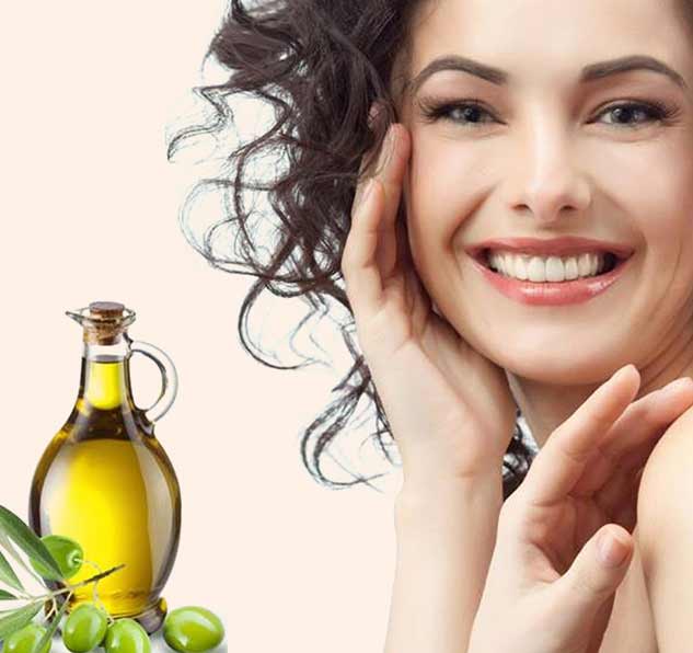 beautiful skin fron green olive oil