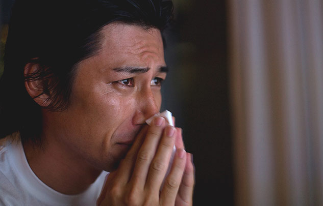 runny nose while weeping