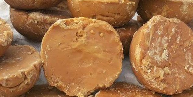 eating jaggery