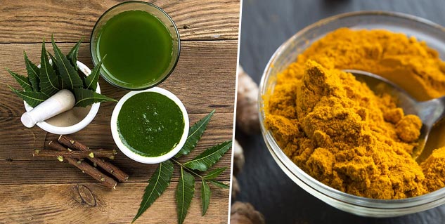 neem and turmeric face pack