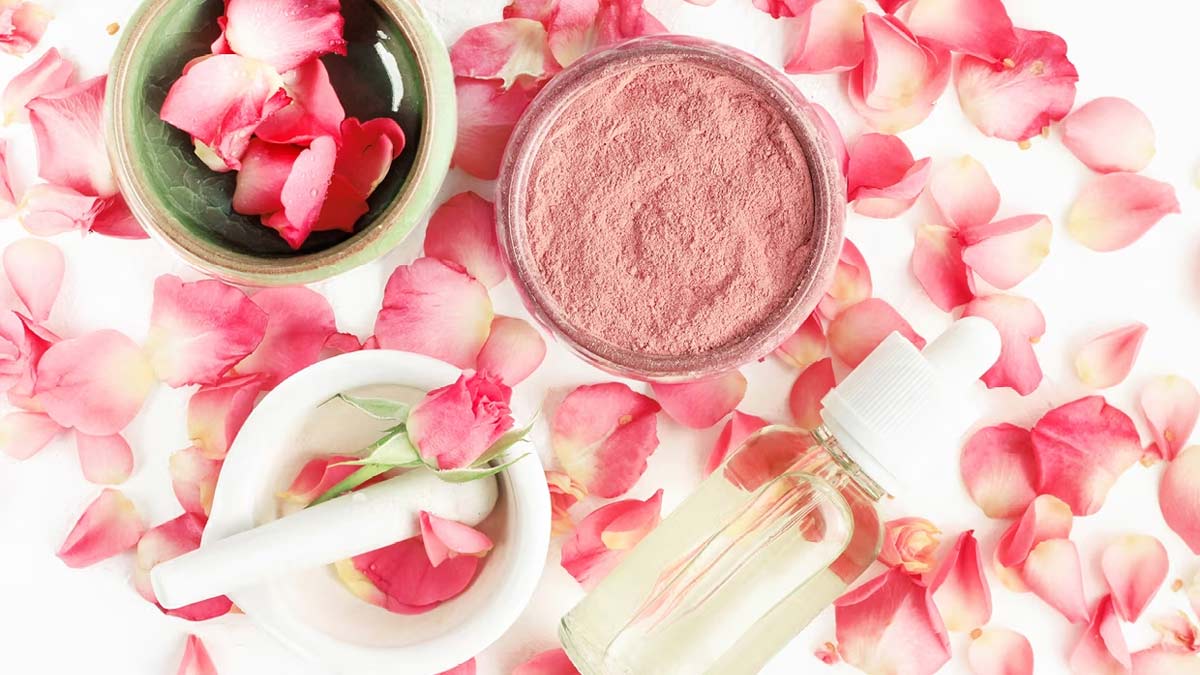 rose flower face pack