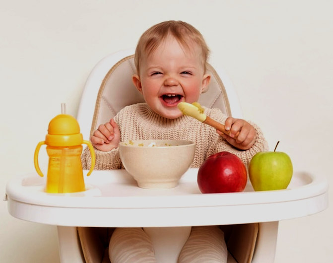 how to give food to baby