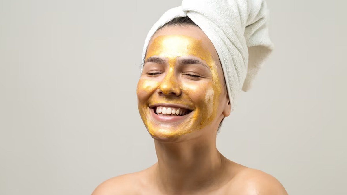 gold facial at home