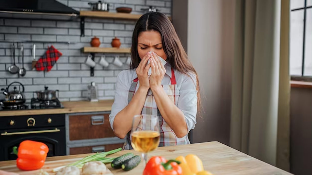 sneezing after eating