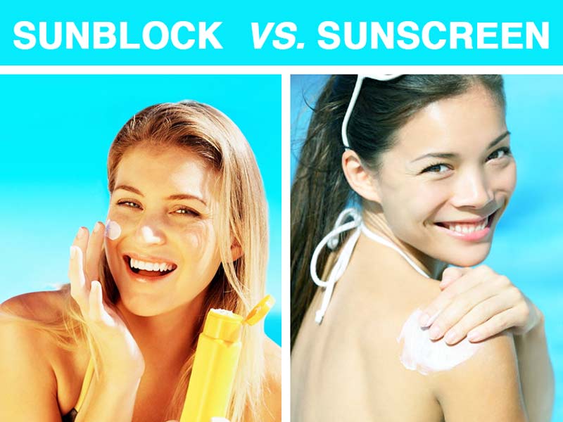 Diff between sunscreen 2024 and sunblock