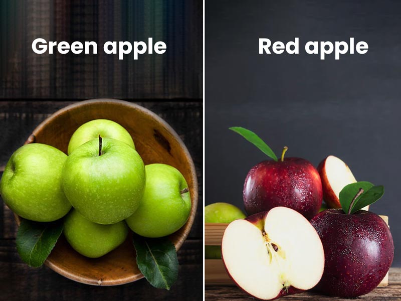 Difference Between Green Apple And Red Apple