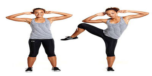  standing side crunch in hindi 