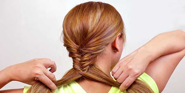 Making a fishtail braid
