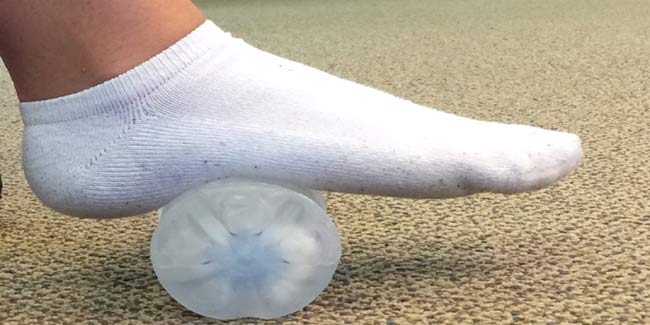 Relieve foot pain or Plantar fasciitis with bottle massage