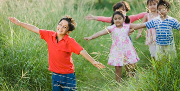 children in park in hindi 