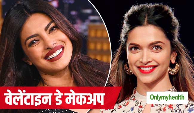 Valentine's Day 2021: दी​पिका और प्रियंका से लें वेलेंटाइन डे में तैयार होने की खास मेकअप टिप्स