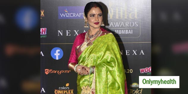 Rekha in Gold kanjeevaram saree! | Fashionworldhub