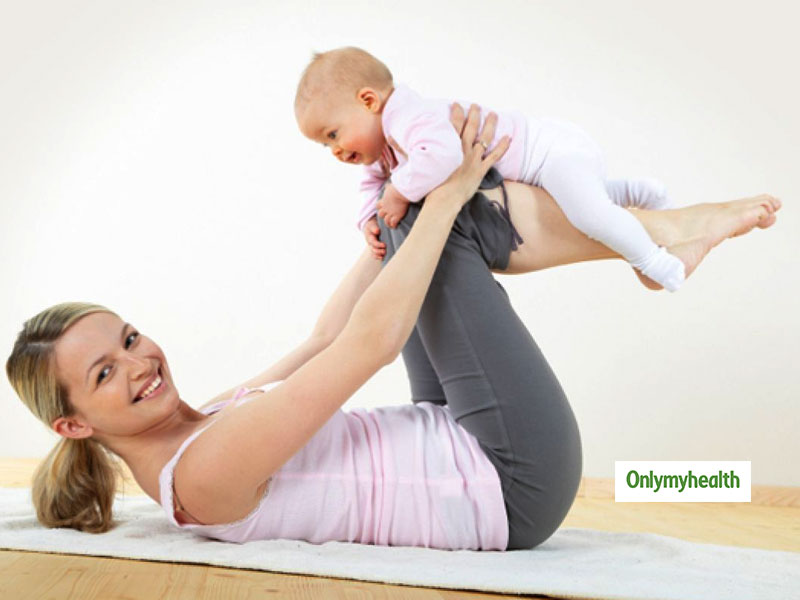 Mother and Baby Gymnastics, Yoga Exercises Isolated Stock Photo - Image of  family, pink: 29955908