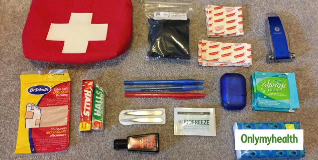 Things kept in store first aid box