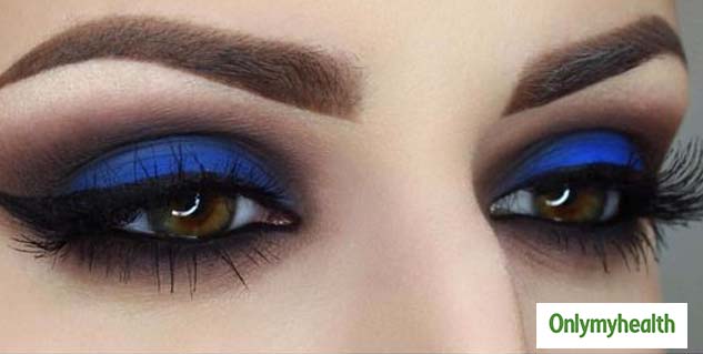Dark blue matte eye shadow