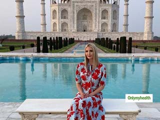 Namaste Trump: इवांका ने फिर से पहनी पुरानी ड्रेस, सिंपल मेकअप में दिखी बेहद खूबसूरत