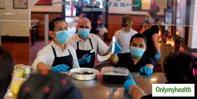 Eat Food In A Restaurant During Coronavirus Outbreak