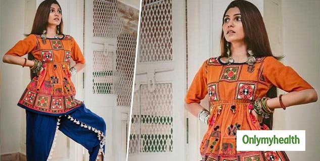 Navratri 1st Day Orange Color 