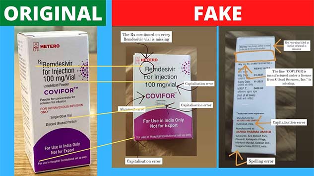 remdesivir fake and real injection