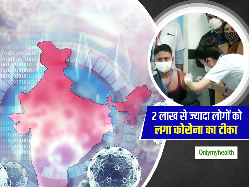  2 लाख से ज्यादा लोगों को लग चुका कोरोना का टीका,  अब 447 मामलों में देखे गए हल्के साइड इफेक्ट्स
