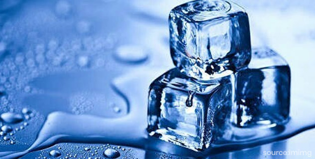 use of ice cubes 