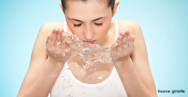 washing face