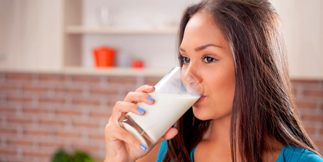 drinking milk